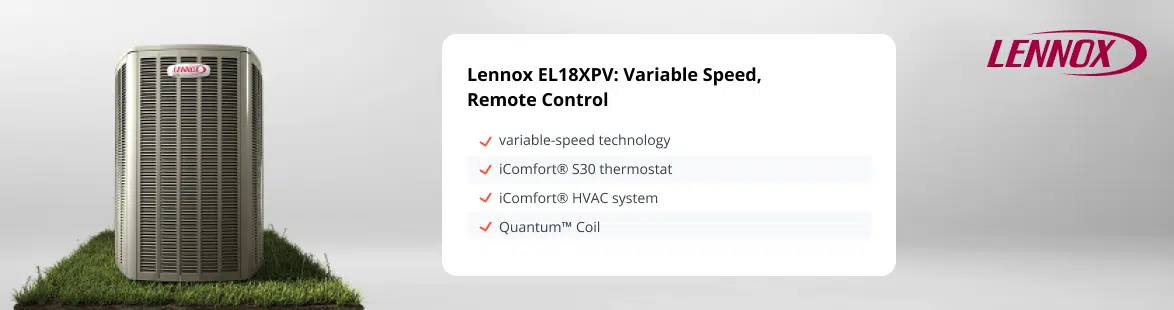 Lennox EL18XPV Variable Speed Remote Control